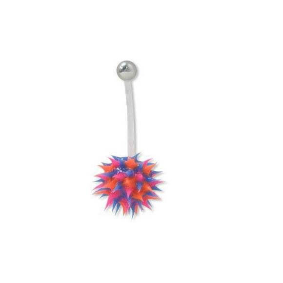 Belly Button Ring with Koosh Ball Flexible Maternity