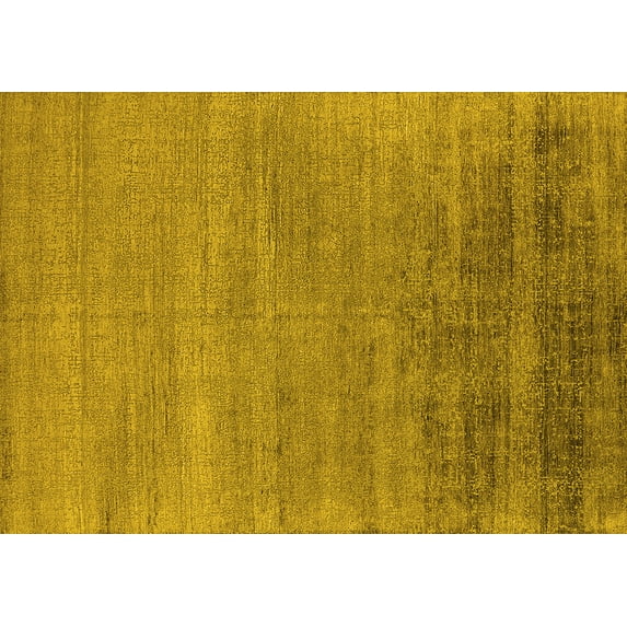 Ahgly Company Machine Washable Indoor Rectangle Oriental Yellow Industrial Area Rugs, 2' x 3'
