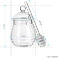 thumbnail image 4 of Tarro de miel con jarabe de cuchara de miel de borosilicato transparente para almacenar y dispensar miel y jarabe Juego de 2 JFHHH pequeña, 4 of 5