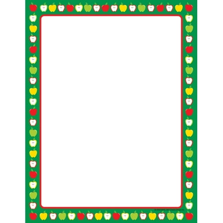 Download Designer Paper - Apple Border (50 Sheet Package) - Walmart.com