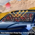 thumbnail image 6 of Xixirimido Windshield Sun Shade for Car SUV Truck Foldable Sunshade for Car Windshield Block UV Rays Keep Your Vehicle Cool Car Interior Accessories, Heart Shapes Red, 6 of 8