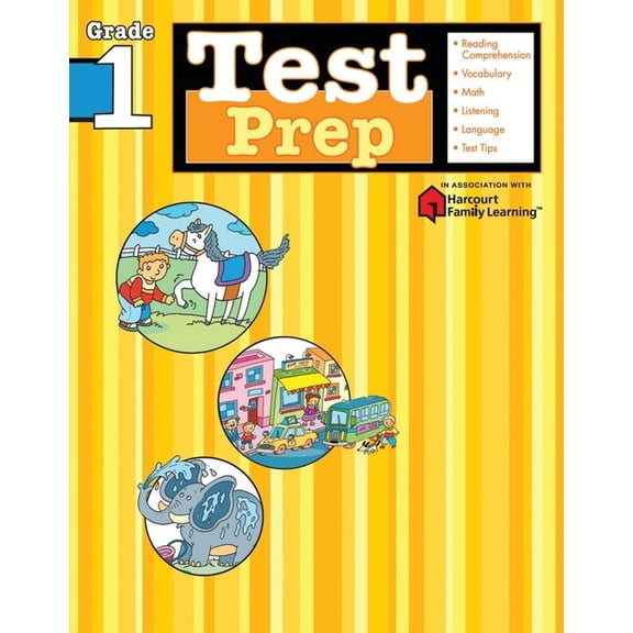 Flash Kids Harcourt Family Learning Test Prep, Grade 1, (Paperback)