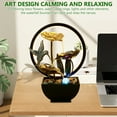 thumbnail image 4 of Pcapzz Tabletop Water Fountain USB Powered Tabletop Fountain with Natural Rocks and LED Ring Lights Desktop Waterfall Fountain Tabletop Humidifier for Indoor-hummingbird-, 4 of 11