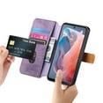 thumbnail image 5 of for Moto G Play 4G 2024 Wallet Case with Card Slots & Cash Slot【RFID Blocking】, With Wrist Kickstand,Flip Folio Book PU Leather  Shockproof Anti-fall Rugged Phone case Cover For Women Men,Purple, 5 of 13