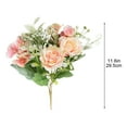 thumbnail image 3 of Tainini Artificial Roses Flowers Arrangement Silk Bouquet for Home Office Parties Bridal and Wedding Decor,11.6in, 3 of 5