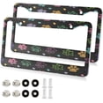 thumbnail image 2 of GZHJMY Colorful Paw License Plate Frames Set of 2, Universal Aluminum License Plate Holders 2 Holes Car Tag Frames Automotive Exterior Accessories with Screw Caps Decorative, 2 of 7