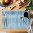 thumbnail image 2 of Blue Placemats Set of 12, Modern Abstract Art Ombre Striped Placemats for Dining Table, Place Mats for Kitchen Tabletop, Waterproof Wipeable Dining Table Mats Set, 2 of 9