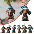 thumbnail image 5 of KCEHTA Dachshund Christmas Ornaments, Dachshund Ornaments for Christmas Tree, Acrylic Dachshund Pendant Christmas Hanging Ornament Cute Dachshund Dog Xmas Tree Decorations for Dog Lovers, 5 of 6