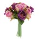 thumbnail image 1 of 25cm-10 pulgadas de largo flores de seda artificial ramo de rosas cabeza de flor florero de fiesta de boda decoración hogar Diy manualidades Púrpura Baoblaze Flor de seda artificial de la boda, 1 of 8