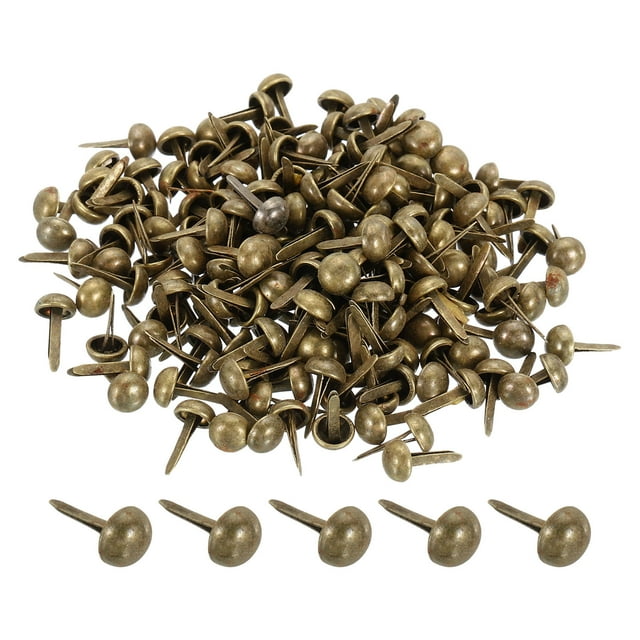 Uxcell 6x12mm Mini Fermoirs Ronds Accessoires de Bricolage Ton Bronze Lot de 200