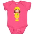 thumbnail image 3 of Inktastic Girl With Brown Hair, Yellow Raincoat, Frog Girls Baby Bodysuit, 3 of 5