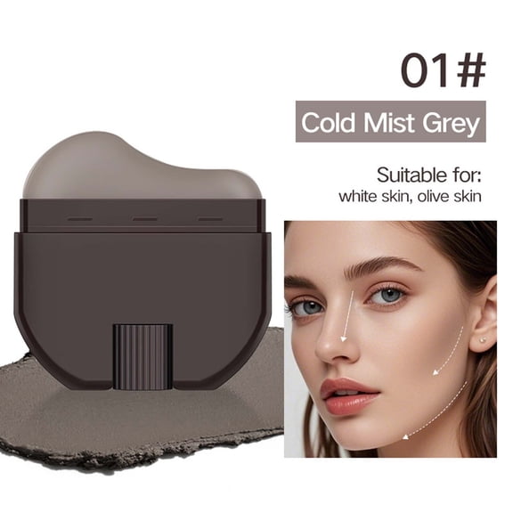 YiFudd Lazy Contour Stick Gray, Waterproof Face Sculpting Makeup for V-Look, Easy Apply for Beginners, 9g / 0.32 oz