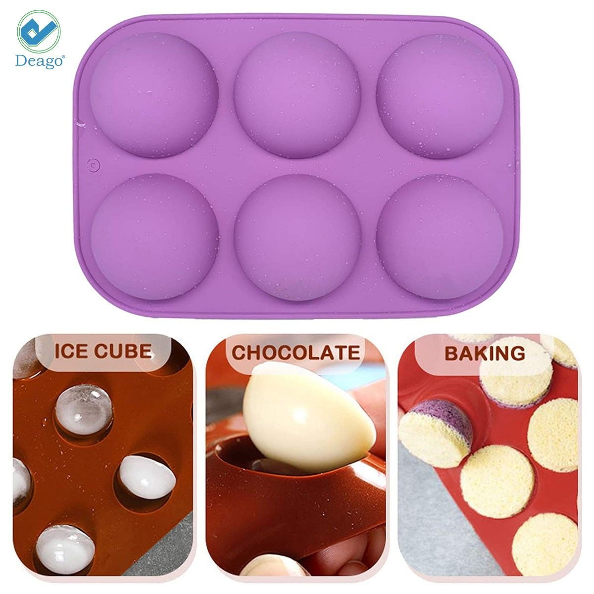 for Easter Day HINK-Home Donut Mold 2PC Silicone Donut Baking Pan Non-Stick Mold Dishwasher Decoration Tools Cake Mould Big Sales Random