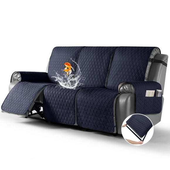 Funda de sofá reclinable TAOCOCO impermeable de 3 plazas azul oscuro