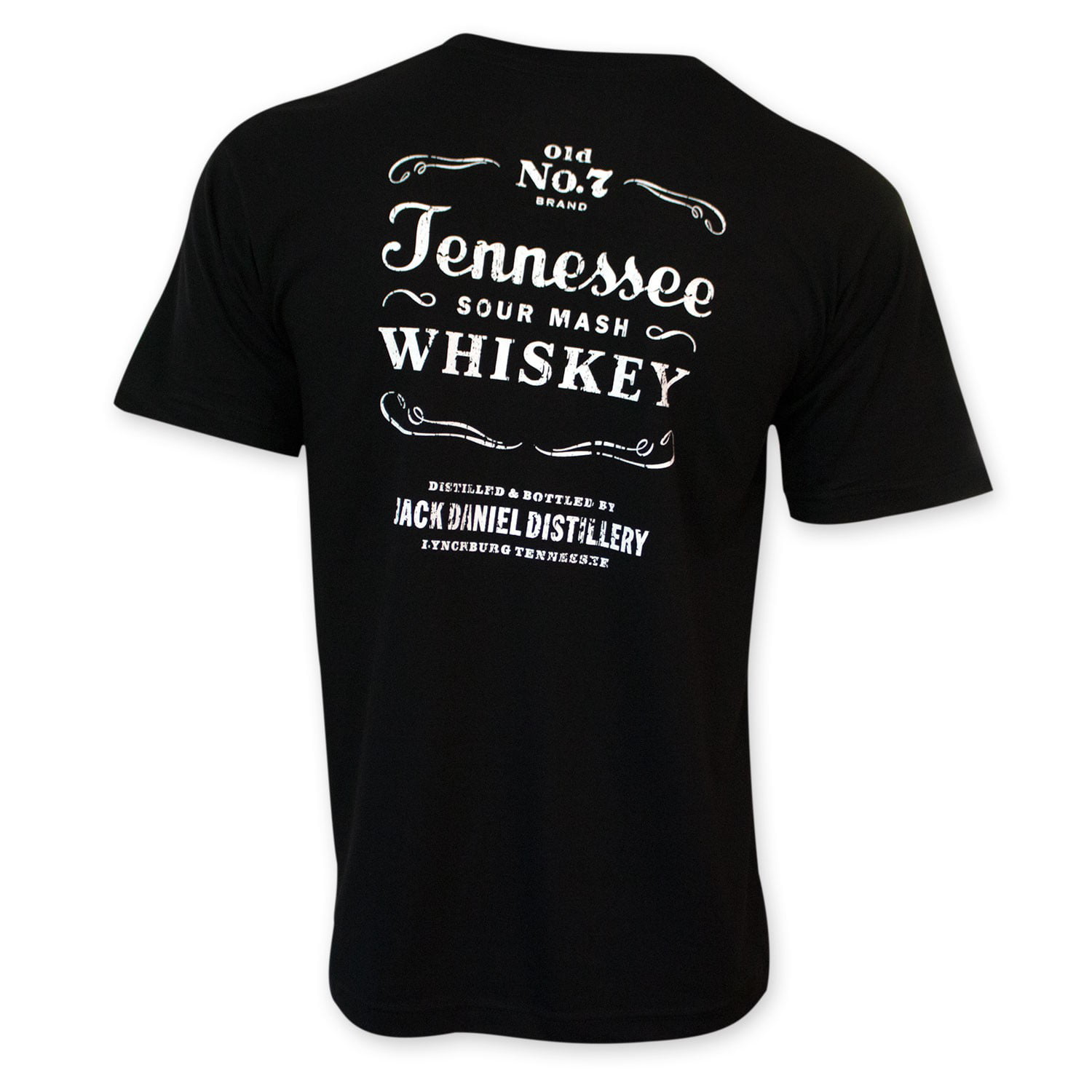 Jack Daniels Men's Black Sour Mash Whiskey T-Shirt-2XLarge
