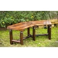thumbnail image 4 of Leigh Country Char-Log Curved Wood Outdoor Bench, 4 of 5