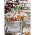 thumbnail image 4 of Outdoor Tablecloth with Umbrella Hole and Zipper, Thanksgiving Round Table Cloth 60 Inch Waterproof Tablecloth, Eucalyptus Pumpkin Vintage Fruit Maple Picnic Table Cover for Patio Camping, 4 of 7