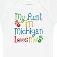 thumbnail image 4 of Inktastic My Aunt in Michigan Loves Me Boys or Girls Baby Bodysuit, 4 of 5