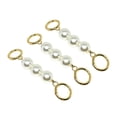thumbnail image 2 of Abbracc 3PCS Bag Strap Extender 5.1 Inch Short Imitation Pearl Bead Replacement Chain Golden, 2 of 8