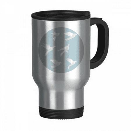 

Origa Pigeon Geometric Shape Travel Mug Flip Lid Stainless Steel Cup Car Tumbler Thermos