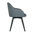 thumbnail image 4 of Pemberly Row Metal Upholstered Swivel Accent Arm Chair in Charcoal, 4 of 11