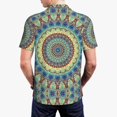 thumbnail image 3 of Balery Round Mandala1 Printed Men’s Short Sleeve Polo Shirt, Midweight Men's Shirt,Golf Polo shirts -Large, 3 of 8