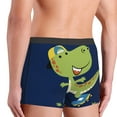 thumbnail image 5 of Fotbe Dino Playing Roller Skate Men’s Total Support Pouch Boxer Briefs, X-Temp Cooling, Moisture-Wicking Underwear, Regular, Long-leg and Trunk-Medium, 5 of 9