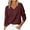 Wine, variant on ShiShine Womens Long Sleeve V Neck Sweaters 2025 Fall Casual Classic Soft Loose Fit Basic Pullover Jumper Top