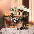 thumbnail image 4 of Tyeign Mini Holly Christmas Wreath, 6" Pinecone & Berry Car Hanger, Artificial Winter Garland for Door Mirror Or Tree, Festive Indoor-Outdoor Accent, Small Wreath Pendant*1, 4 of 5