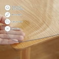 thumbnail image 3 of Clear Desk Mat 16 x 22 Inch, 2mm Thick Clear Table Protector, Waterproof Plastic Table Cover, PVC Desk Protector Mat, Vinyl Desktop Cover for Dresser, Coffee & Dining Table, 3 of 8