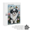 thumbnail image 6 of Black White Shih Tzu With Flower Oil Painting 500-Piece Jigsaw Puzzle for Adults - Captivating Artwork for Dog Enthusiasts,Wooden, 6 of 8