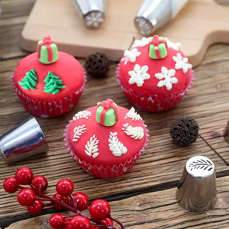 Necvior Christmas Flower Frosting Tip Russian Piping Tips Cake