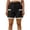 Black-shorts for women, variant on YanHoo Shorts for Women Trendy Floral Patchwork Boho Vacation Short Pants Elastic Waisted Drawstring Casual Beach Shorts with Pockets