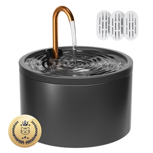 Fuente de agua para gatos MISFANS 2.1 L de cerámica con boquilla de cobre