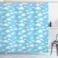thumbnail image 1 of Ambesonne Blue White Shower Curtain, Cartoon Sky Clouds, 69"Wx84"L, Pale Blue Pale Blue, 1 of 3