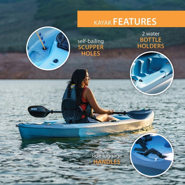 Lifetime Tahoma 10 ft Sit-On-Top Kayak with Paddle, Arctic Fusion