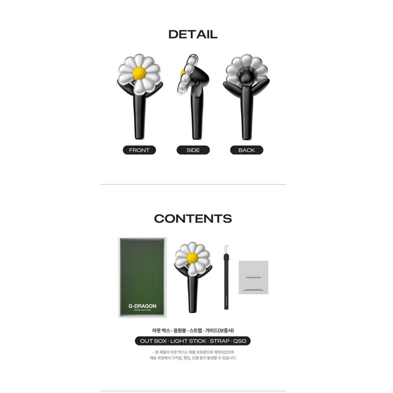ミュージシャン G-DRAGON OFFICIAL LIGHT STICK G-DRAGON OFFICIAL LIGHT STICK + WITHMUU PHOTOCARD – SubK Shop