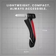 HOM Car Door Handle for Elderly - Multifunction Car Door Grabbers for Seniors with Window Breaker, Seatbelt Cutter & Built-in Flashlight (2-pack)
