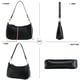 thumbnail image 5 of Bolso de hombro Gumhay para mujer de piel sintética negro, 5 of 7