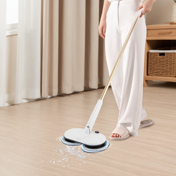 Electric Mop, Cordless Spin Floor Mop, 60 Mins Spin Power Scrubber Tool, Rechargeable Floor Cleaner for Hardwood and Tile Floors