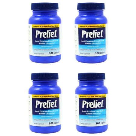 Prelief Acid Reducer Dietary Supplement Caplets 300 ea (Pack of 4)