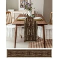 thumbnail image 6 of Hokiten Table Runners 48 Inches Long Dress Scarves, Texas Star Brown Farmhouse Kitchen/Dining Table Runner, Short Coffee Tablerunners, Farmhouse Vintage Wood Grain 13x48 Inch, 6 of 7