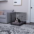 thumbnail image 2 of Happy Hounds Cooper Deluxe Reversible Crate Pad, Gray, Medium (36" x 23"), 2 of 8