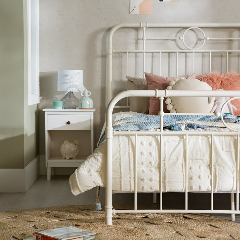 White metal cot on sale