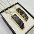 thumbnail image 2 of Raw Black Tourmaline Necklace, Crystal Pendant, Black Tourmaline, Big Stone Pendant, Handmade Jewelry, Bohemian Necklace, Christmas Gift, 2 of 6