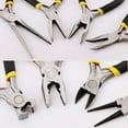 thumbnail image 4 of 8PCs Mini Pliers Set, Long Nose with Teeth, Flat Jaw, Round Curve Needle Diagonal Wire End Cutting Cutter Linesman Plier Black Grips & Protective Pouch, 4 of 7