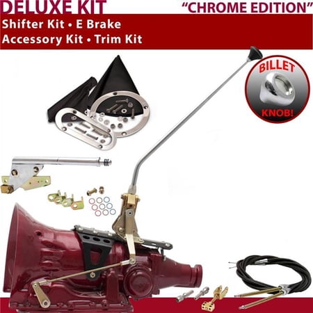 American Shifter 904 Shifter Kit Chrome 16 in. E Brake Cable Trim Kit for F1CC2