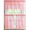 thumbnail image 4 of WARM HOME Designs 3 Piece Rose Lace Kitchen Curtains and Valances Set Includes 2 30" x 36" Kitchen Tiers & 54" x 22” Lace Valance with 6 Tassels. L Rose Set, 4 of 4