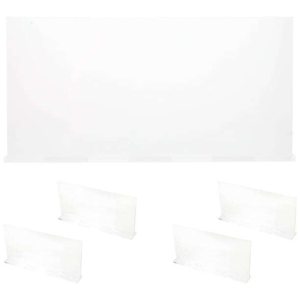 Placa de nombre del escritorio de 5 piezas Clear acrílico Nombre de la oficina Placa de nombre para el escritorio Placa de nombre del escritorio personalizado