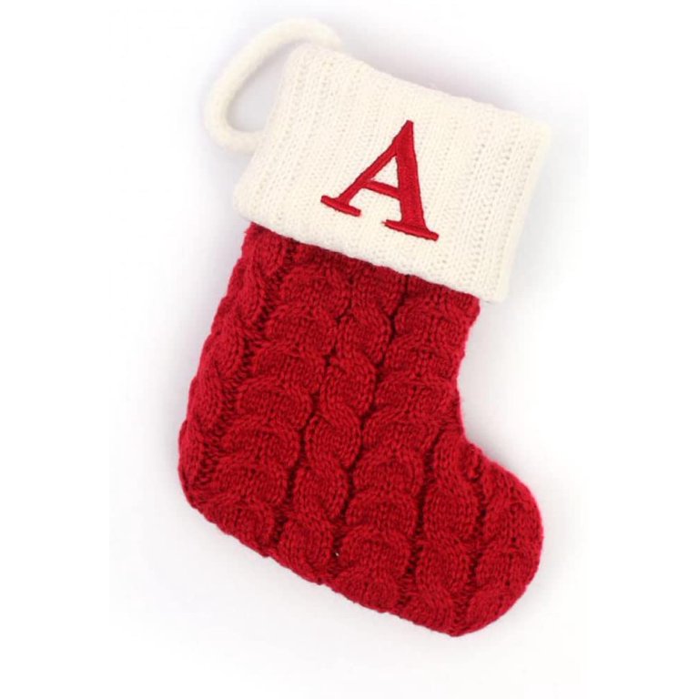Christmas Stocking with 26 Letter, Initial Embroidered Mini Cute Christmas  Stockings Cotton Cord with White Super Soft Plush Cuffs Christmas  Decorations, 5.5 * 7.1 in (A) - Walmart.com